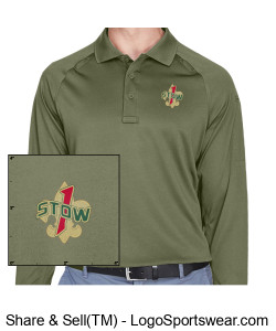 Troop 1 Stow Long Sleeve Polo Design Zoom